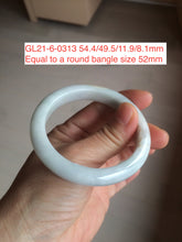 Load image into Gallery viewer, 50-52mm certified 100% natural Type A light green/white/purple oval jadeite jade bangle group GL21