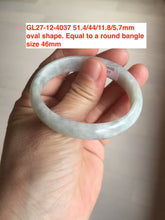 Load image into Gallery viewer, 44-52 mm Type A 100% Natural light green/yellow/gray oval Jadeite Jade bangle group for kids/small adult hand GL27 Add-on item.
