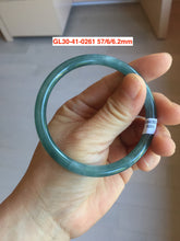 Load image into Gallery viewer, 55-62mm Certified type A 100% Natural dark green/blue/black slim round cut Guatemala Jadeite bangle(different size with defects) group GL30