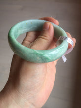 Load image into Gallery viewer, 55.4mm type A 100% Natural green Jadeite Jade bangle E67