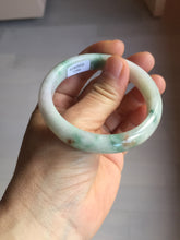 Load image into Gallery viewer, 52.2mm 100% natural certified green/purple/orange(FU LU SHOU) jadeite jade bangle Q139-7290