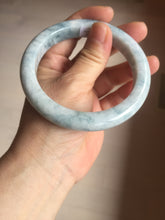 Load image into Gallery viewer, 62.8mm Certificated Type A 100% Natural White blue Jadeite Jade bangle AA118-8435