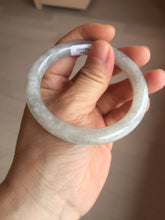 Load image into Gallery viewer, 54mm certified natural 100% natural Type A light green round cut jadeite jade bangle BS74-1021