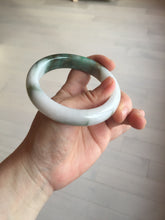 Load image into Gallery viewer, 59mm Certified Type A 100% Natural sunny green/white/brown/black Jadeite Jade bangle BK36-8353
