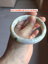 Load image into Gallery viewer, Sale! Certified type A 100% 54-61mm Natural green/white/eggplant purple/black spring garden Jadeite bangle group GL5 1-20