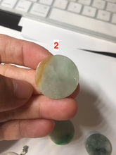 Load image into Gallery viewer, 100% Natural type A sunny green/yellow round Jadeite Jade safe and sound pendant group BP94
