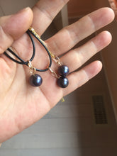 Load image into Gallery viewer, 10–10.5mm Genuine Cultured Freshwater Black Peacock Purple Pearl Pendant, High-Luster AW59 Add-On Item, Not Sold Individually