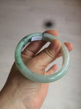 Load image into Gallery viewer, 55.7mm Certified type A 100% Natural icy watery sunny green Jadeite bangle AY25-1702