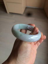 Load image into Gallery viewer, 56.2mm certified Type A 100% Natural green/purple chubby Jadeite Jade bangle AY73-5917