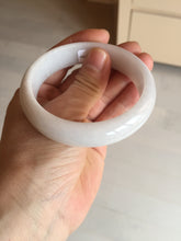 Load image into Gallery viewer, 56.4mm certificated Type A 100% Natural light purple/white Jadeite Jade bangle BF130-4028