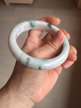 Load image into Gallery viewer, 60.5mm certified type A 100% Natural sunny green/purple chubby Jadeite jade bangle PH188-1255
