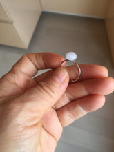 Load image into Gallery viewer, 100% Natural light purple white cabochon jadeite ring (adjustable size) PH39