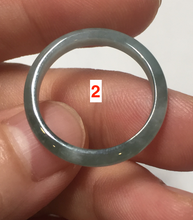 Load image into Gallery viewer, 100% natural type A icy watery light green/blue/gray Guatemala jadeite jade band ring R117