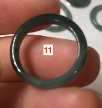 Load image into Gallery viewer, 15.9mm 5 1/4 100% natural type A icy watery green/blue icy watery Guatemala jadeite jade band ring group BP86
