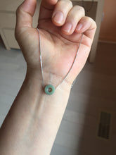 Load image into Gallery viewer, 9.5-10mm Type A 100% Natural light green Guatemala Jadeite Jade small safty ring pendant group PC192 Add on item