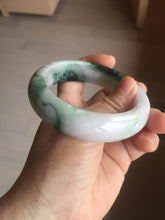 Load image into Gallery viewer, 58mm Certified 100% natural Type A green/purple chubby jadeite jade bangle PB98-8975