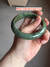Load image into Gallery viewer, 52-63mm certified Type A 100% Natural dark green/white/purple/black Jadeite Jade bangle group with defects PA