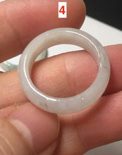 Load image into Gallery viewer, 100% natural type A icy watery green/white/yellow/purple jadeite jade band ring group R111