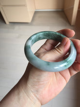 Load image into Gallery viewer, 57.5mm certified 100% natural Type A light green/purple/white chubby jadeite jade bangle R59-1301