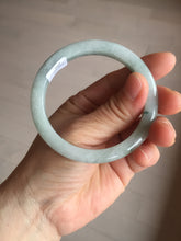 Load image into Gallery viewer, 54.8mm 100% natural Type A light green white slim jadeite jade bangle PB108-2441