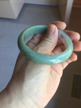 Load image into Gallery viewer, 53.6mm Certified Type A 100% Natural black/dark green/gray Jadeite bangle PJ51-2855
