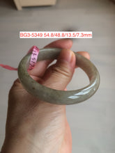Load image into Gallery viewer, 45-49.2mm Type A 100% Natural light green/yellow/gray Jadeite Jade bangle for little kids/small adult hand BG3