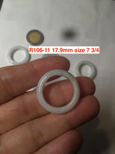 Load image into Gallery viewer, Size 6 1/2-8 100% natural type A white jadeite jade band ring R106