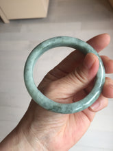 Load image into Gallery viewer, 55.2mm certified Type A 100% Natural dark green gray Jadeite Jade bangle PJ88-6650
