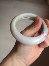 Load image into Gallery viewer, 56.1mm Certified 100% natural type A green/very light pink/yellow chubby jadeite jade bangle Z44-0472