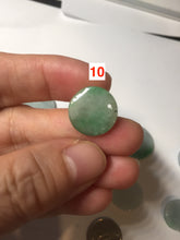 Load image into Gallery viewer, 100% Natural type A sunny green/yellow round Jadeite Jade safe and sound pendant group BP94