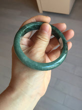 Load image into Gallery viewer, 57.6mm Certified type A 100% Natural oily dark green (老油青)Jadeite bangle PA226-9010