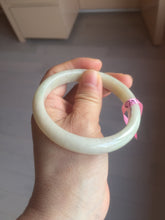Load image into Gallery viewer, 57.9mm certified Type A 100% Natural beige yellow Jadeite Jade bangle G45-6731