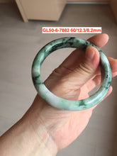 Load image into Gallery viewer, 52-63mm certified Type A 100% Natural dark green/white/black Jadeite Jade bangle group with defects GL1