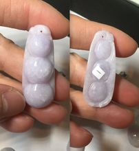 Load image into Gallery viewer, Type A 100% Natural white/green/purple Four Seasons Fortune Beans jadeite jade pendant group BK101