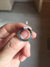 Load image into Gallery viewer, Size 1 3/4 (13.1mm) 100% natural type A icy watery green/blue/gray Guatemala jadeite jade band ring group AA107