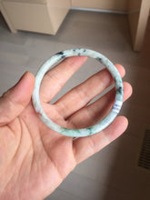 Load image into Gallery viewer, 60.2mm certified Type A 100% Natural sunny green red brown slim round cut Jadeite Jade bangle PH209-6198