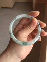 Load image into Gallery viewer, 57.2mm certified 100% natural Type A white sunny green dark green ink painting (水墨) round cut jadeite jade bangle PC158-3151