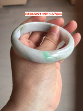 Load image into Gallery viewer, 52-60mm Certified type A 100% size 56-60mm Natural green/white/purple Jadeite bangle with defects group BH15