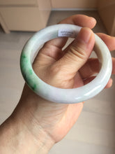 Load image into Gallery viewer, 59mm certified 100% Natural type A sunny green light purple white Jadeite Jade bangle PC252-0322