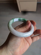 Load image into Gallery viewer, 55mm Certified 100% natural Type A sunny green/purple/white jadeite jade bangle BH29-5417