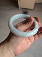 Load image into Gallery viewer, 58.3mm Certified 100% natural Type A light green/white chubby jadeite jade bangle BF78-4501