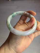 Load image into Gallery viewer, 57.6mm certificated Type A 100% Natural light green/red/purple/brown (FU LU SHOU) Jadeite Jade bangle Y164-7289