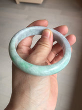 Load image into Gallery viewer, 59mm Certified Type A 100% Natural sunny green purple Jadeite Jade bangle BP39-1184