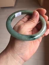 Load image into Gallery viewer, 60.2mm certified type A 100% Natural sunny green brown oily dark green gray black Jadeite jade bangle PH191-6937