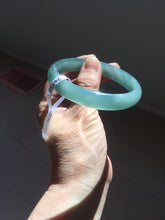 Load image into Gallery viewer, 59mm Certified Type A 100% Natural icy watery dark green/blue/gray/black Guatemala Jadeite bangle BS156-0131