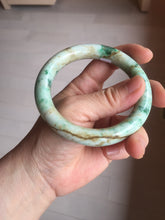 Load image into Gallery viewer, 58mm Certified Type A 100% Natural Sunny Green Brown with Green Floating Flowers Spring on Old Branches (春生旧枝) round cut Jadeite Jade Bangle PC210-6227