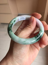 Load image into Gallery viewer, 55.5mm Certified 100% natural Type A sunny Green & Light Purple(春带彩) jadeite jade bangle PH247-0509