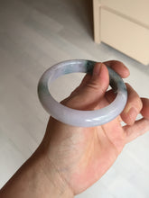 Load image into Gallery viewer, 55.9mm Certified 100% natural Type A light purple with sunny flying flowers jadeite jade bangle BL106-8719