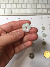 Load image into Gallery viewer, Type A 100% Natural light green/white/purple jadeite Jade Hawaiian flower Pendant AA66