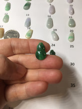 Load image into Gallery viewer, 100% Natural type A sunny green white purple yellow Jadeite Jade blessed melon pendant group PA209